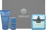Versace Man Eau Fraiche by Gianni Versace for Men 3 Piece Set Includes: 1.7 oz Eau de Toilette Spray + 1.7 oz Perfumed Bath and Shower Gel + 0.8 oz Deodorant Stick
