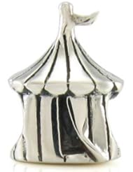 Genuine Ohm Beads (TM) Product. 925 Sterling Silver Circus Tent Threaded European Bead Charm. 100% Satisfaction Guaranteed.
