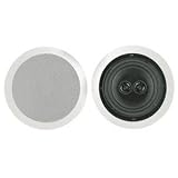 Bic America M-SR8D 200-WATT 2-WAY Dual Voice Coil In-ceiling Speaker, Single