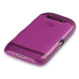 BLACKBERRY TORCH 9850 GEL SKIN CASE - PURPLE, WITH QUBITS-BRANDED MICROFIBER CLEANING CLOTH