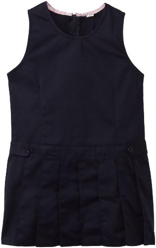 U.S. Polo Association School Uniform Big Girls'  Twill Jumper with Pleated Bottom