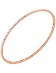 3.00 ct. tw Round Diamond Bangle Bracelet in Prong Setting - G-H SI1 - 18 Kt. Rose Gold