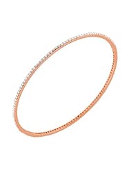 3.00 ct. tw Round Diamond Bangle Bracelet in Prong Setting - E-F VS1 - 14 Kt. Rose Gold