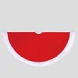 Pack of 6 Red Velvet Christmas Tree Skirts with White Faux Fur Trim 48"