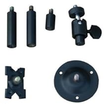 Videosecu 1/4" x 20 Threads Swivel Video Camera Mount 2-6 Inch Adjustable Universal Pan Tilt CCTV Camera Mounting Bracket with Ceiling Clip 1BO