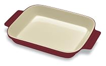 Cuisinart Chef's Classic Ceramic Bakeware 10-1/4-Inch Open Rectangular Baker, Rich Red