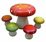Toadstool Table & Stools - Garden/children Room Furniture