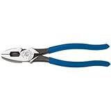 Klein Tools J2000-9NECRTP High-Leverage Side-Cutting Pliers-Connector Crimping and Fish Tape Pulling