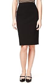 Knee Length Angled Seam Skirt