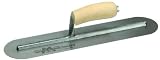 Marshalltown MXS81FR 18-Inch by 4-Inch Finishing Trowel Fully Rounded with Curved Wood Handle