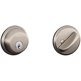 Schlage B60N 619 Single Cylinder Satin Nickel Deadbolt