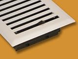 Decorative Floor Grate Grill Cover, 4x10, White