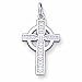 14k White Gold Celtic Cross Pendant