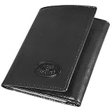 Robe di Firenze Black Mini Trifold Leather Wallet