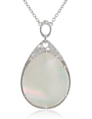 Judith Ripka "Lasso" Large Tear Drop Stone Pendant Necklace, 17"