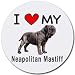 I Love My Neapolitan Mastiff Round Mouse Pad