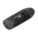 10-in-1 USB 2.0 High Speed Black Memory Card Reader Writer for SD SDHC MiniSD MiniSDHC MMC rsMMC