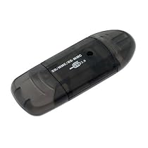 10-in-1 USB 2.0 High Speed Black Memory Card Reader Writer for SD SDHC MiniSD MiniSDHC MMC rsMMC