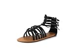 WILD DIVA WALTZ-320 FLAT GLADIATOR SANDALS