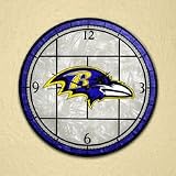 Art Glass Clock-Ravens