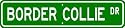 Border Collie STREET SIGN ~ High Quality Aluminum ~ Dog Lover
