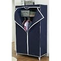 Designer Habitat: Double armoire penderie grand format en toile bleu marine