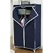 Designer Habitat - Single Canvas effect Wardrobe Clothes Rail Storage in Navy