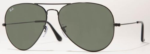 Ray-Ban Sunglasses 3026 Large Aviator Black 62