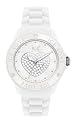 Ice Watch - LO.WE.S.S.10 - Ice Love - Montre Femme - Quartz Analogique - Cadran Blanc - Bracelet Silicone Blanc - Petit Modèle