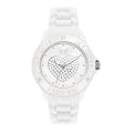 Ice Watch - LO.WE.S.S.10 - Ice Love - Montre Femme - Quartz Analogique - Cadran Blanc - Bracelet Silicone Blanc - Petit Mod�le