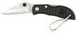 RUKO 1-7/8-Inch Blade Key Chain Folding Knife with Serrated Edge Nylon Handle