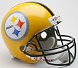 Pittsburgh Steelers 75th Anniversary Throwback Riddell Deluxe Replica Helmet - Football Sports Merchandise