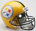 Pittsburgh Steelers 75th Anniversary Throwback Riddell Deluxe Replica Helmet - Football Sports Merchandise