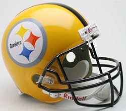 Pittsburgh Steelers 75th Anniversary Throwback Riddell Deluxe Replica Helmet - Football Sports Merchandise