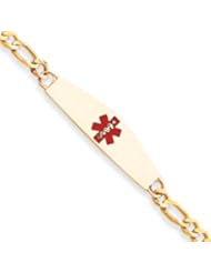 8 Inch 14k Gold Medical Jewelry Bracelet
