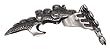 Scorpion Bug Claw Pewter Finger Armor Ring Spike