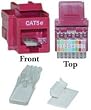CAT5E, RJ45 Keystone Jack, Tooless, Red Color