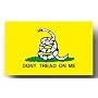 Dont Tread on Me "Yellow" (Gadsen) Flag - 3 foot by 5 foot Polyester (NEW)