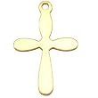 Cross Charm Gold Filled 22mm