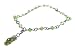 Anklet - A66 - Sized to Fit - Swarovski (tm) Crystal Beads ~ Peridot (Green) with Flip Flop Sandal Charm