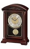 Seiko Mantel Clock With Brown Wooden Case Plays One of 6 Hi-Fi Melodies Automatic Silencer