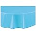 Round Light Blue Plastic Tablecloth, 84