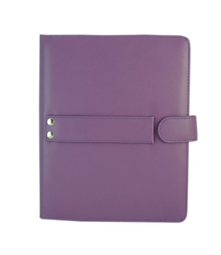 DermaPad Light Purple Ipad Leather Case with Kick Stand - 100% REAL LEATHER! (For 1st Generation iPad)