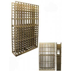 170 Bottle Wine Rack with Display Row (Unfinished Mahogany) (75H x 45.75W x 13.5D) by NAPA VALLEY WINE RACKS