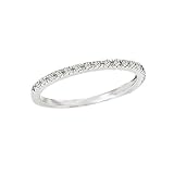18K white gold diamond wedding band