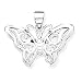 Pendant and Necklace Set - Sterling Silver Butterfly Pendant w/18 Silver Box Chain Necklace Included