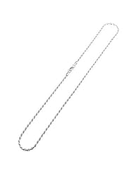 Silver 2.5 Millimeter Gauge 060 Italian Rope Chain Necklace