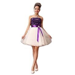 A-line Strapless Short Pleated Lace-Up  Tulle Homecoming Dress  With Ruffles