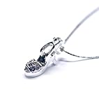 925 Sterling Silver Toned Stiletto Heel Necklace