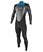 O'Neill Wetsuits Youth Mutant 5/4/3 mm w/Hood Fluid Seam Weld Full Suit, Black/Graph/Tahiti, 16